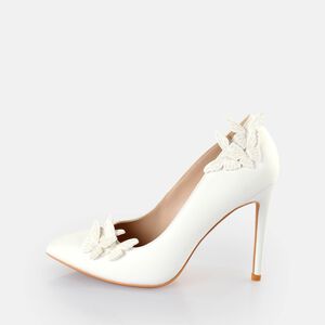 Janet Butterfly Heeled Sandals, white  