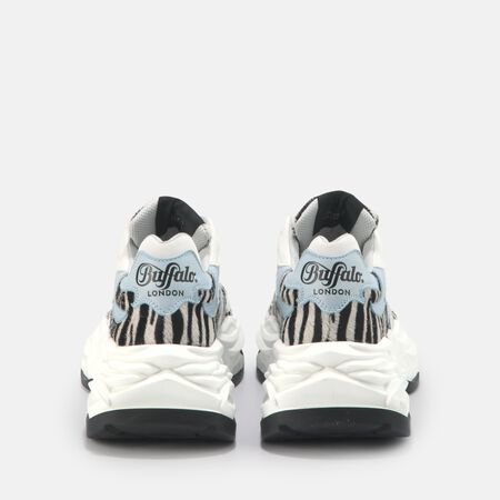 Eyza P Sneaker Low Kalbsleder, Zebra-Optik