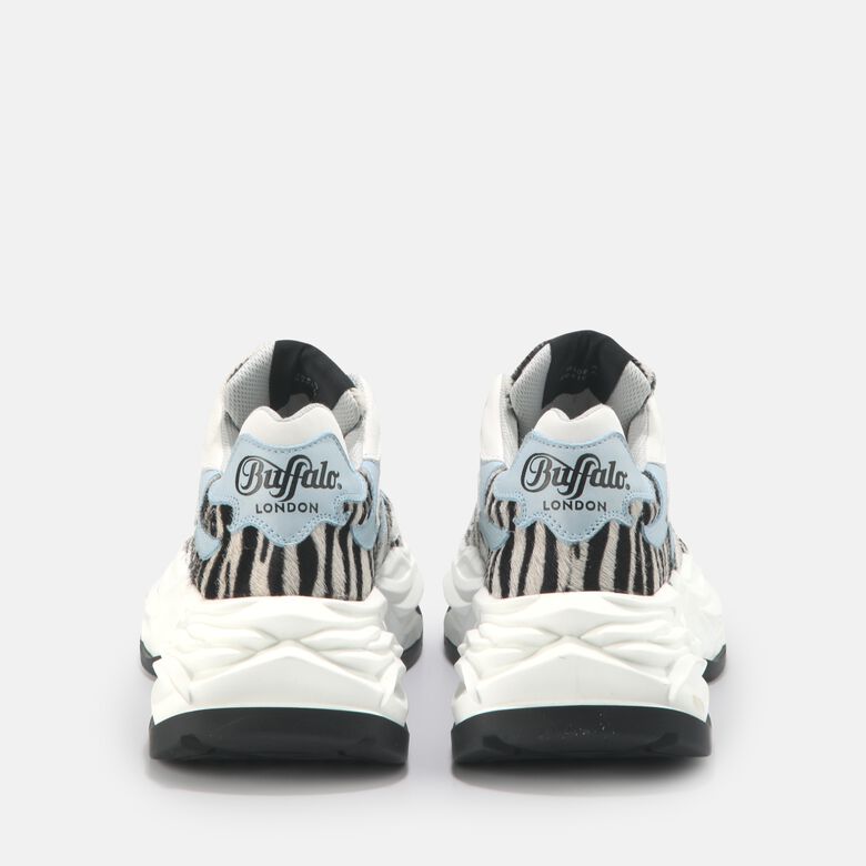 Eyza P Sneaker Low Calf Leather, zebra look