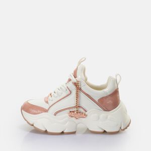 Binary Glam Sneaker Low vegan, white/light pink  
