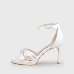Xenia Ankle-Strap Sandal, ivory