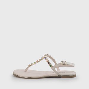 Rachel Diamonds vegan sandals, beige
