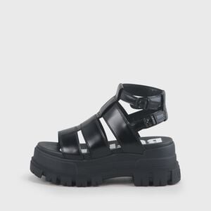 Aspha GLD platform sandal vegan, black
