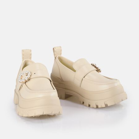 Aspha Loafer Buckle Chaussures basses vegan, beige