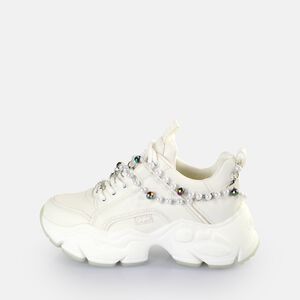 Binary Charm Sneakers Low vegan, pearl white  