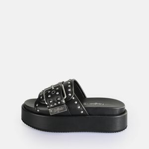 Noa Rock Slide Platform Sandals vegan, black  