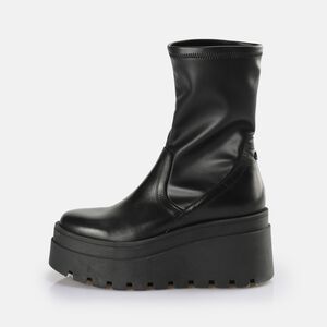 Lift Sock Mid Ankle Boot, black  