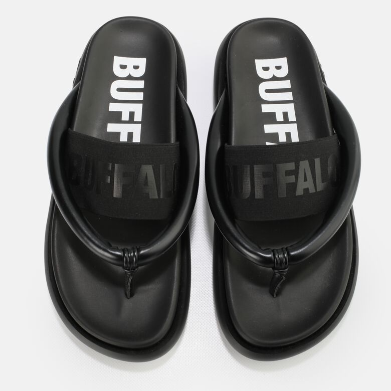 Rey Flip sandales à plateforme véganes, noir