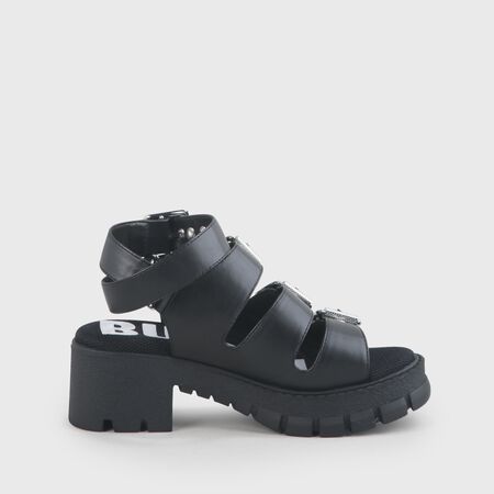 Raja platform sandal vegan, black