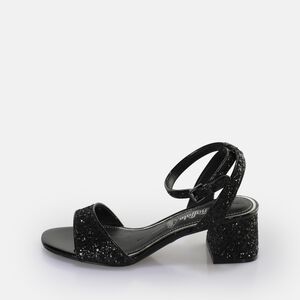 Rainelle heeled sandal vegan, black/silver  