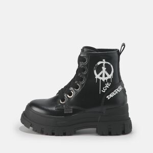 Aspha Graffiti Ankle Boot vegan, black/white