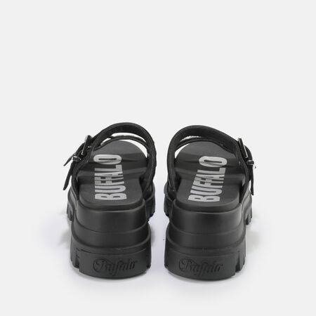Aspha Loop sandales à plateforme véganes, noir