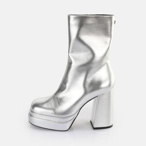 May Zip Boot Mid Ankle Boot vegan, silver  