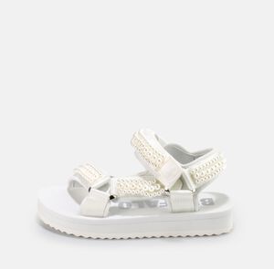 Sage Pearl platform sandals vegan, white