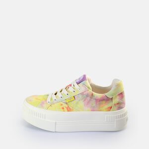 Paired Baskets basses véganes, tie dye corail/vert  