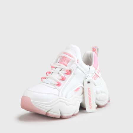 BUFFALO x LEOOBALYS Binary Sneaker, white/pink