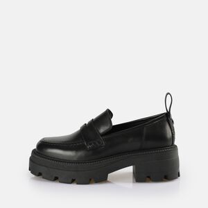 Square Loafer shoe, black  