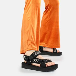 Sage Chain platform sandals vegan, black
