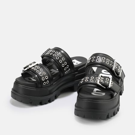 Aspha Loop sandales à plateforme véganes, noir