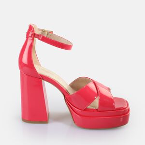May Cross Heeled Sandals vegan, hot pink  
