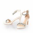 Pia Ankle-Strap Sandal, ivory