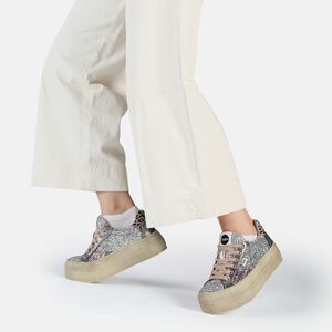 Paired Laceup Lo Sneaker Low vegan, silver 