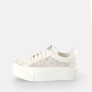 Paired Lace Sneaker Low vegan, silver  
