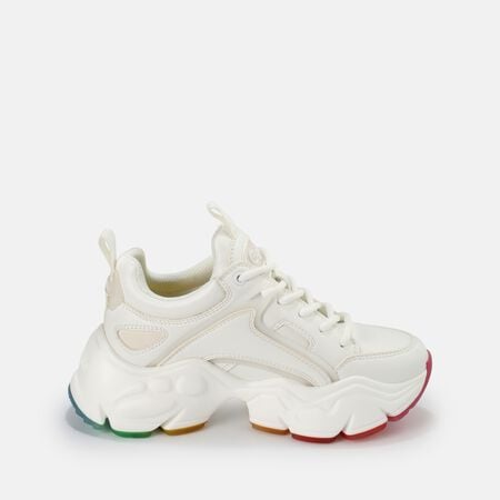 Binary C Sneaker Low vegan, weiß/rainbow  