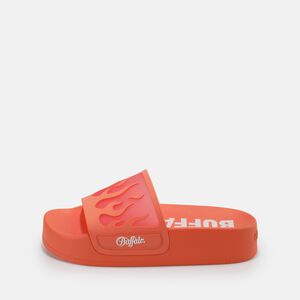 Lake Flame platform sandals vegan, coral red