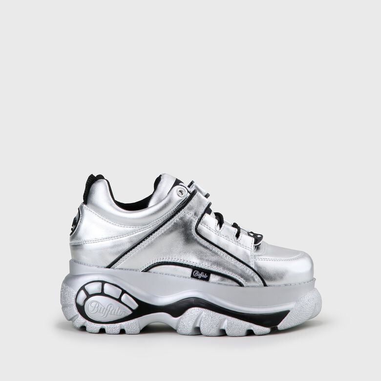 Summen squat Sightseeing Order Classic Platform Sneaker Silver Leather|Classics Low BUFFALO®