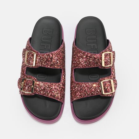 Eve Glam sandales à plateforme véganes, noir/rose