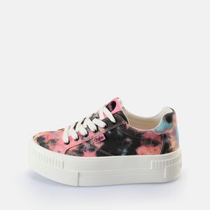 Paired Sneaker Low vegan, schwarz-rosa  