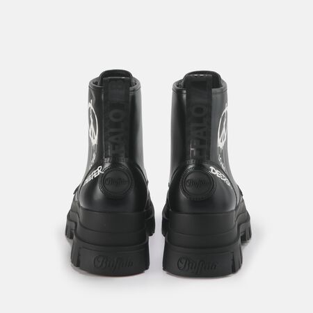 Aspha Graffiti Ankle-Boot vegan, schwarz/weiß