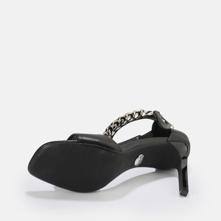 Blair Chain ankle-strap sandals vegan, black