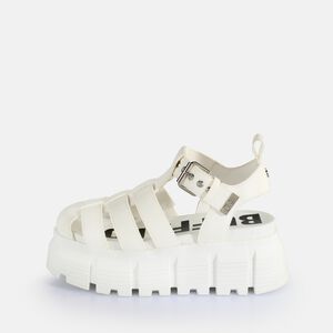 Ava Fisher Platform Sandals vegan, white  