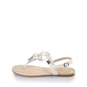 Capri Sparkling Butterfly Sandals vegan, pearl white  