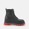 Aspha RLD vegan boots, black/red