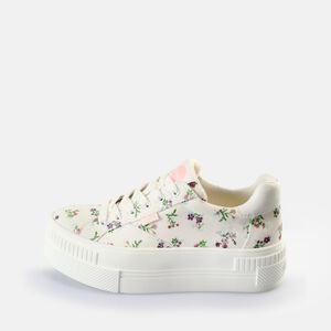 Paired Sneakers Low vegan, white/flowers  