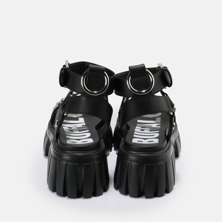 Lion Riv sandales à plateforme véganes, noir