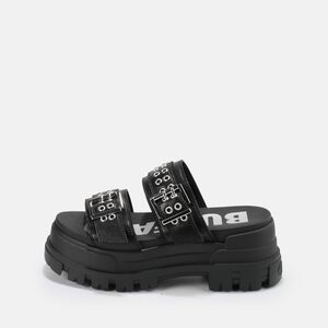 Aspha Loop platform sandals vegan, black