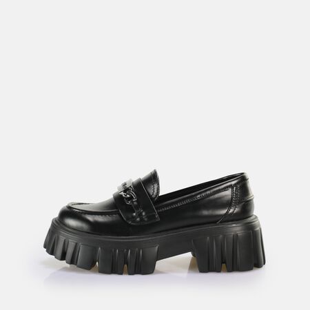 Lion Loafer Chaussures basses vegan, noir  